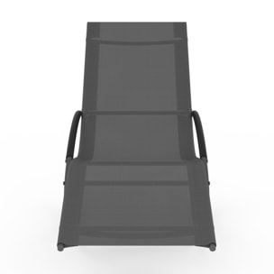 Transats à bascule Malawi gris - lot de 2