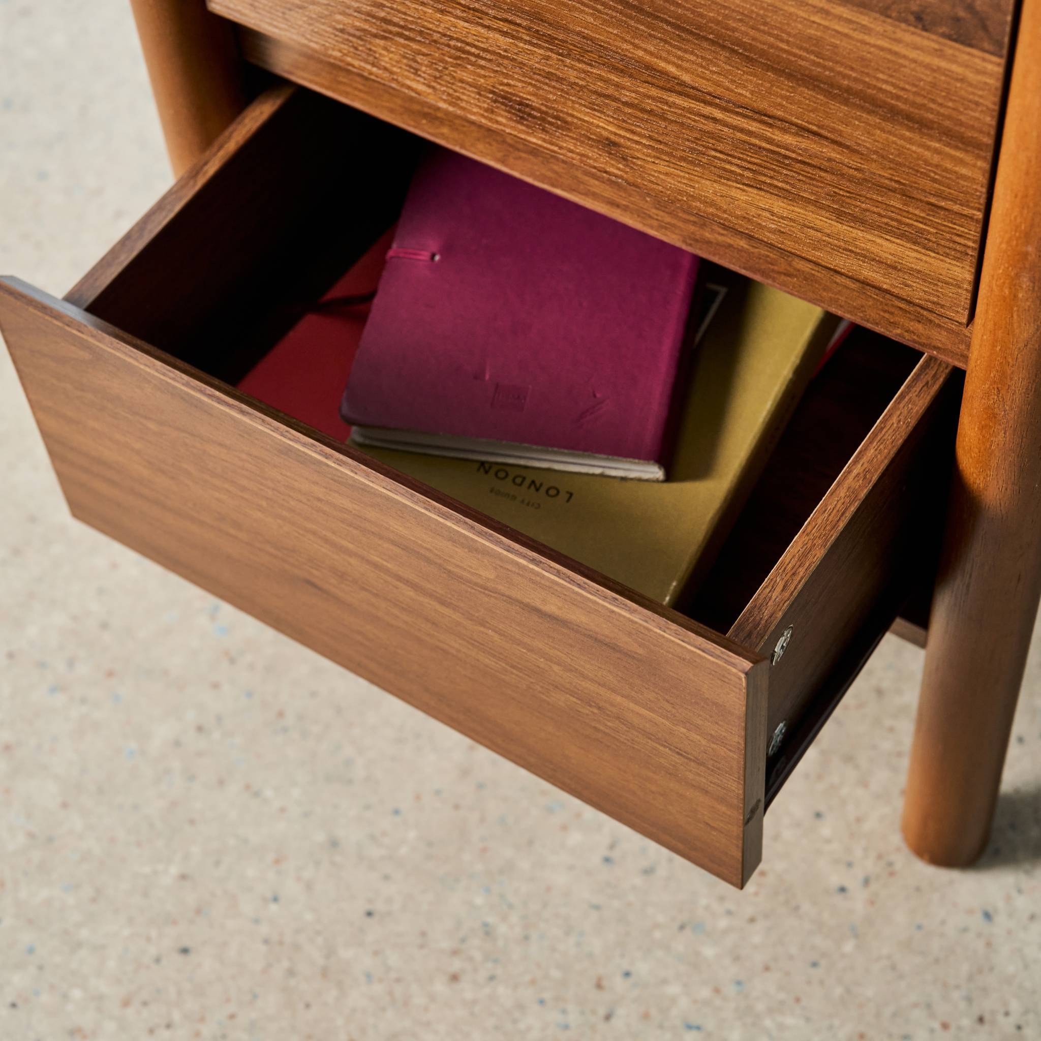 Table de chevet décor bois 2 tiroirs (lot de 2) HARMONY