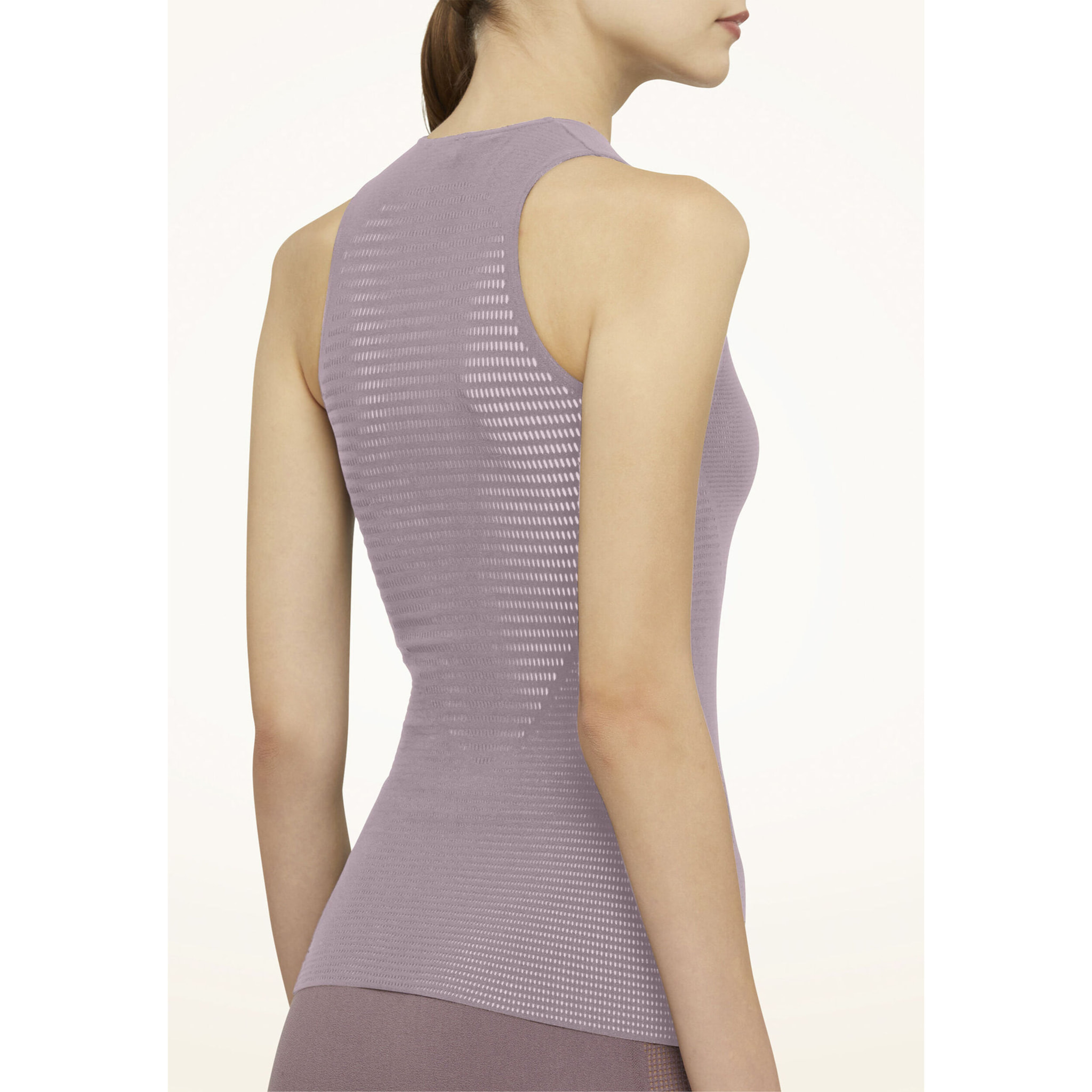 Top senza maniche Grid Net Top Sleeveless