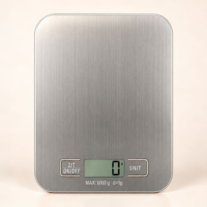 Balance de cuisine électronique en acier inoxydable 5kg