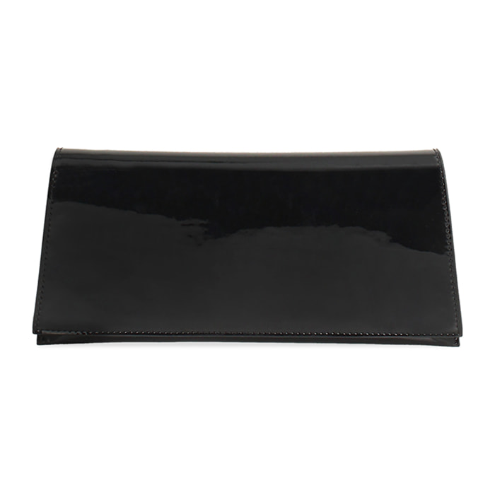 Pochette donna nera in vernice