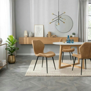 Chaise de salle à manger camel (lot de 2) HAWAI