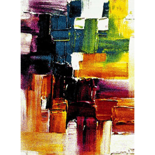 Tapis motif abstrait Rufa multicolore