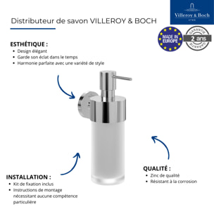 Porte-verre + Distributeur de savon + Anneau porte-serviettes VILLEROY & BOCH Elements Tender