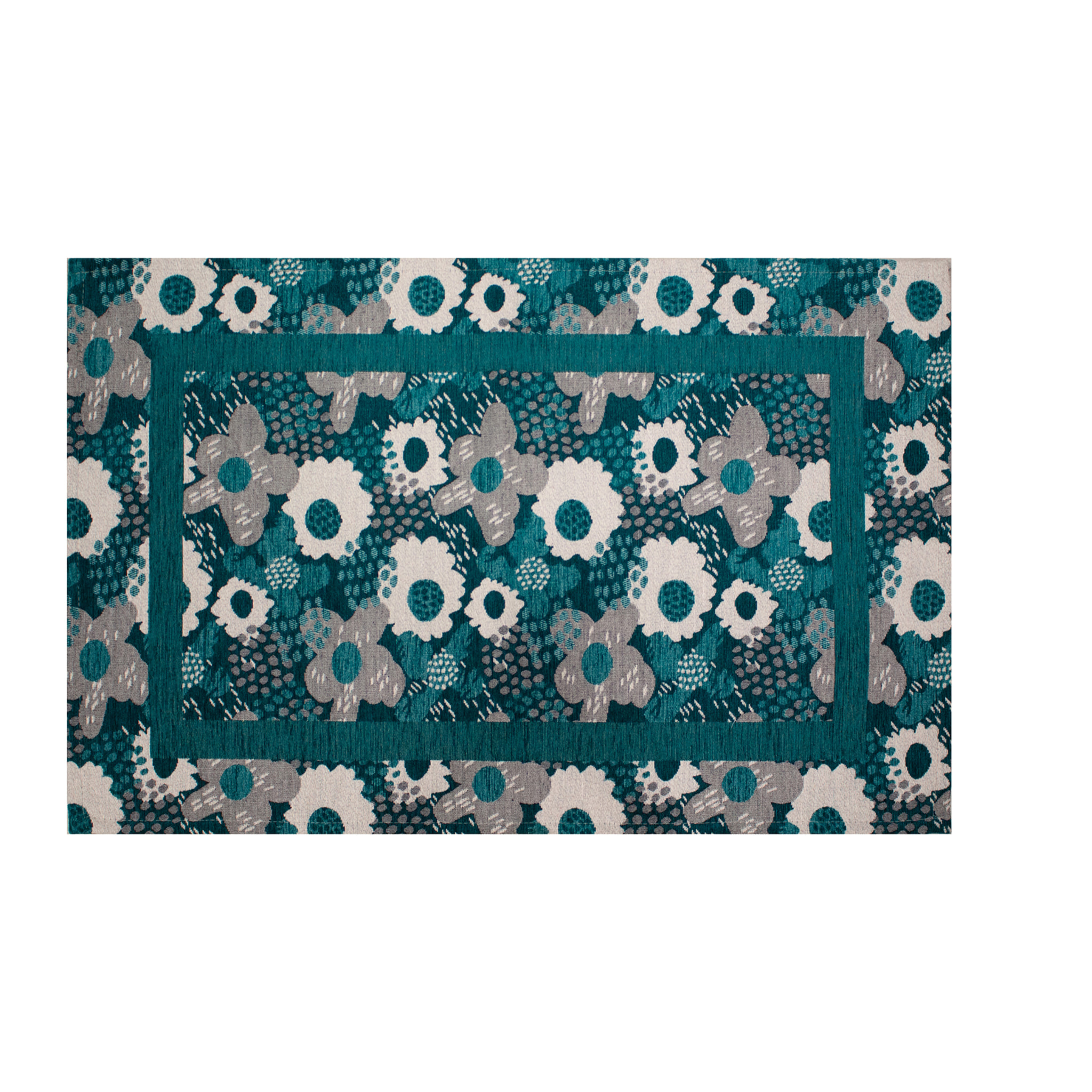 TAPPETO DA CUCINA DIS. ANDY PETROLIO 57X190 CM CON ANTISCIVOLO