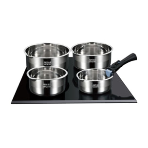 Set de 4 casseroles amovible inox 18/10
