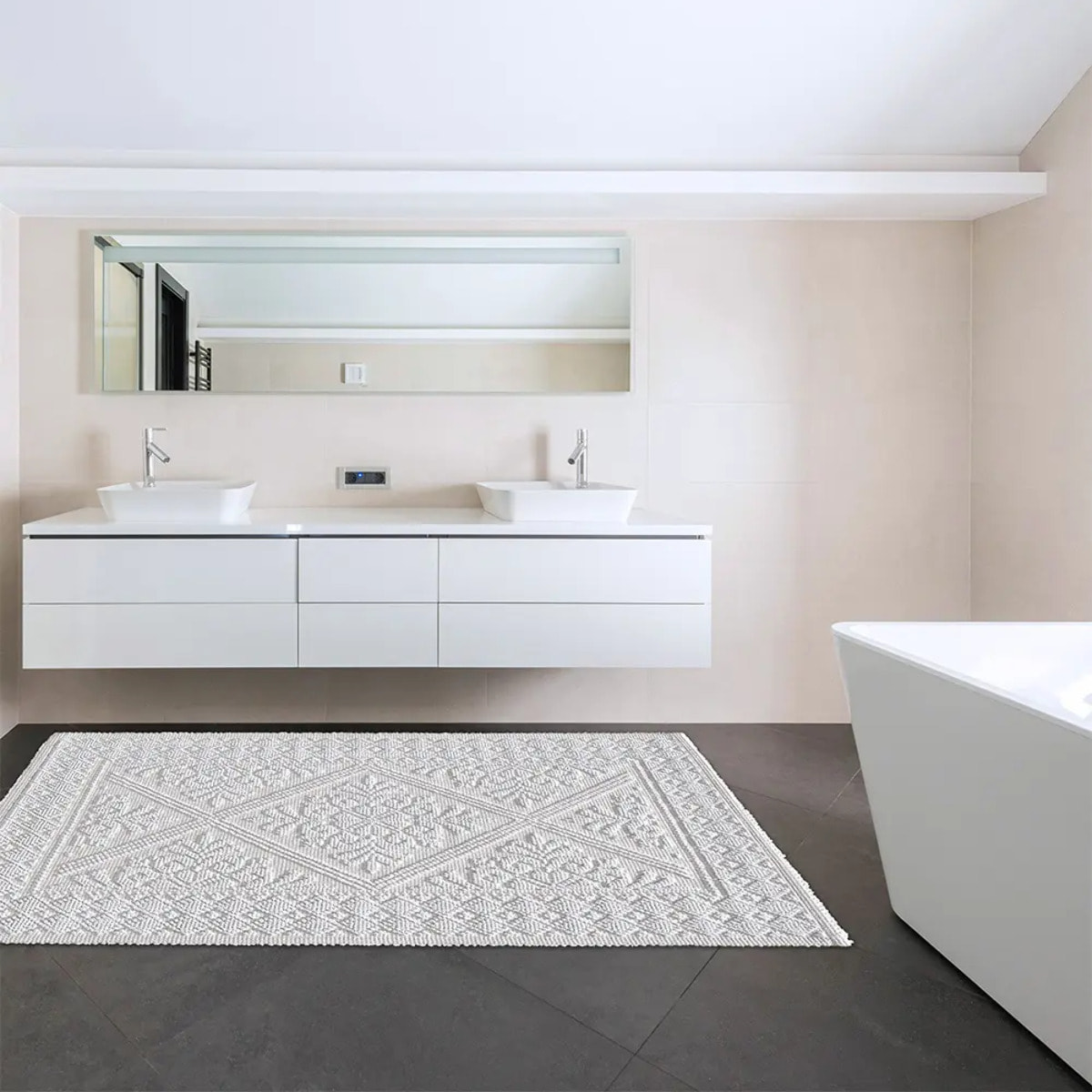 Tappeto Sardo Bianco Ingresso Cucina Bagno