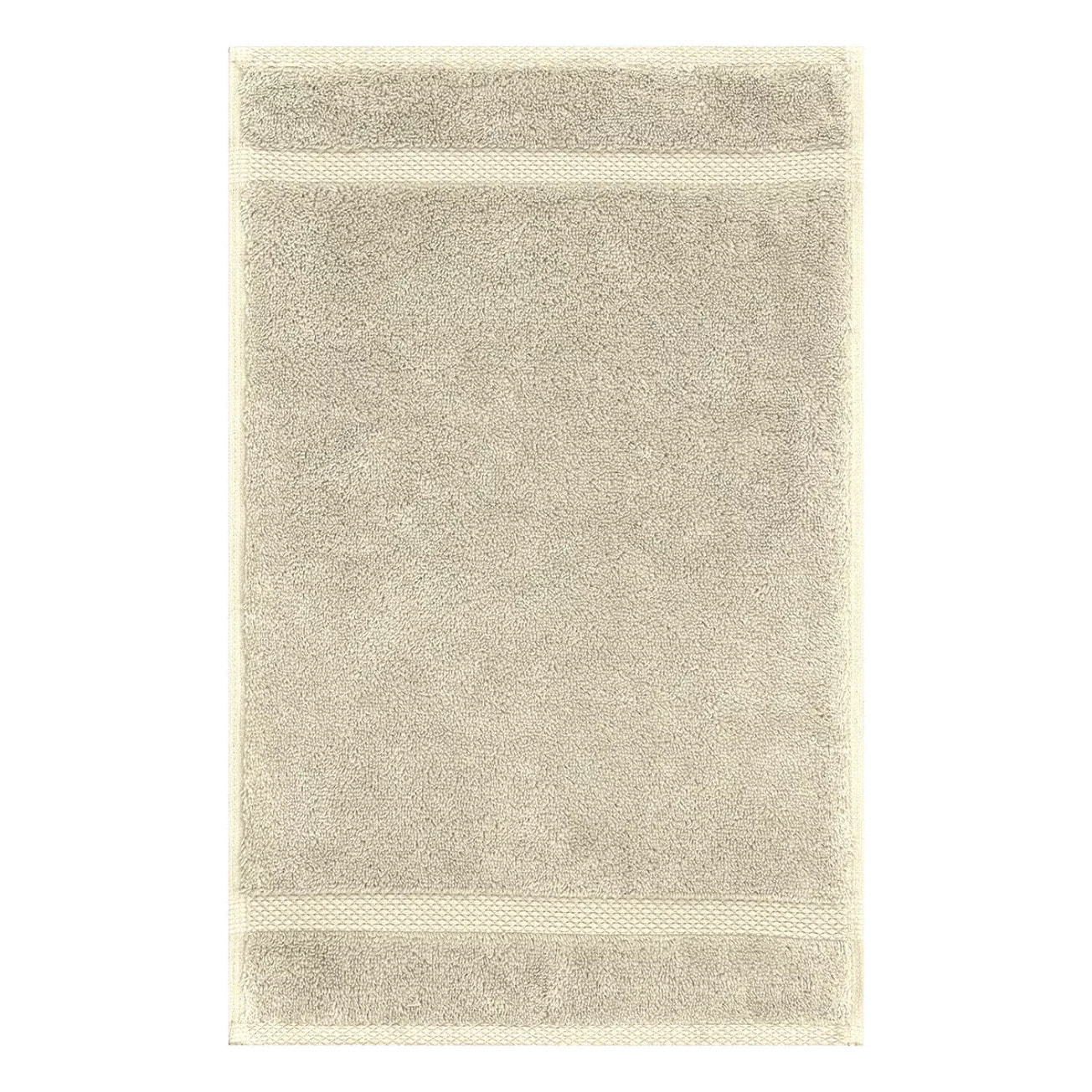 Serviette invites pur coton 550 g/m² uni beige Elea angora