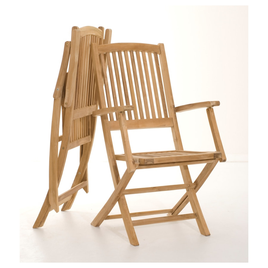 HARRIS - Ensemble de 2 fauteuils de jardin Lombock en bois Teck