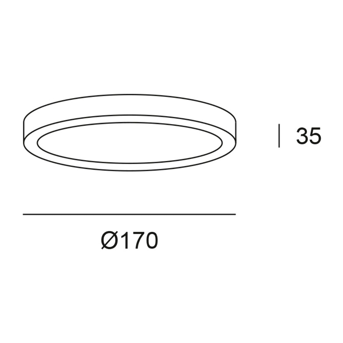 Forlight Downlight LED Superficie Redonda 170mm Negro - Iluminación Eficiente y Moderna para Hogar - Aluminio y Poliestireno Duradero - Diseño Elegante y Funcional