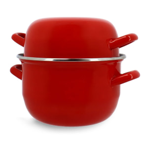 Marmite à moules rouge 18cm