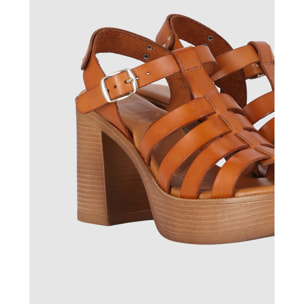 Sandalias de Piel - Cuero - Tacón: 9 cm