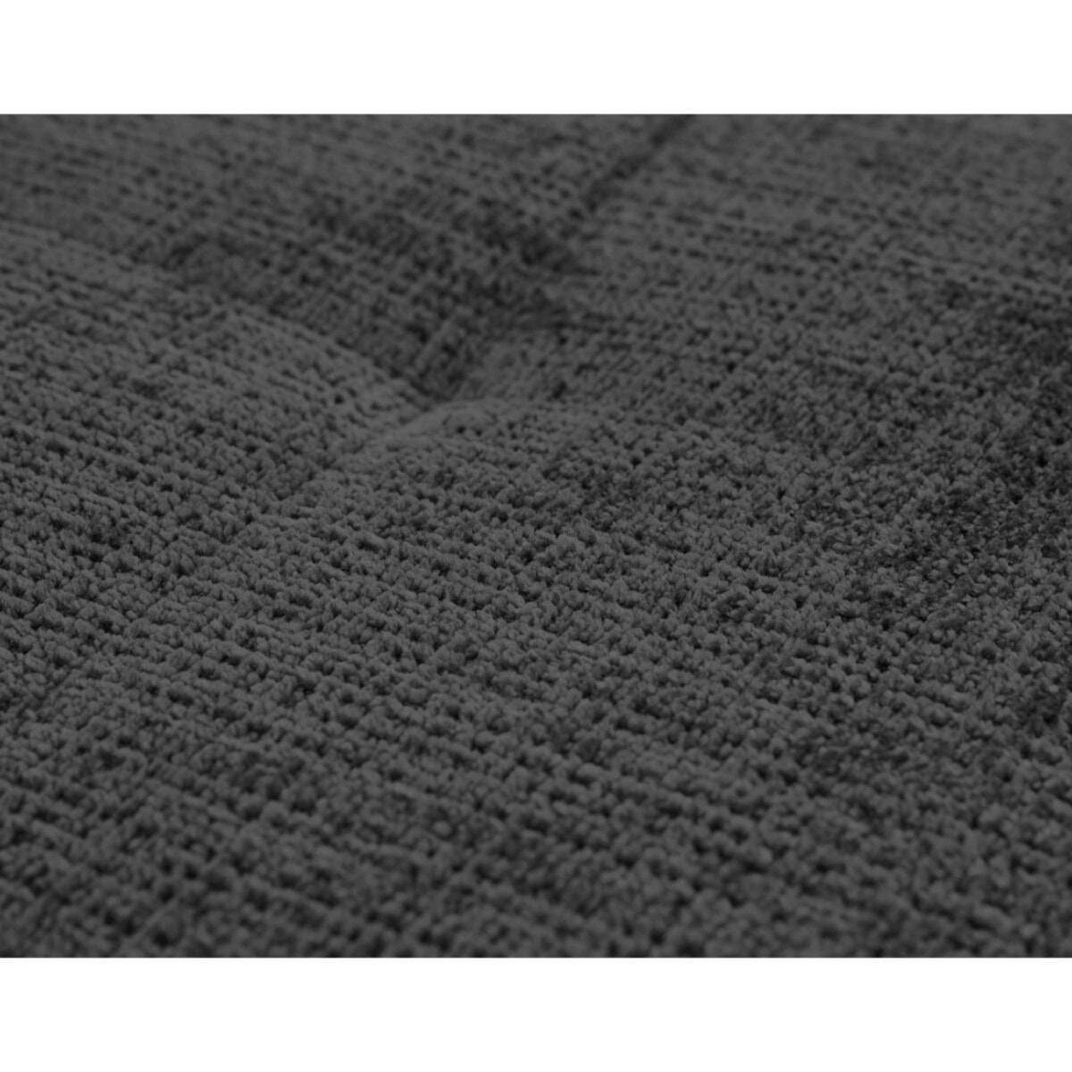 Rune - canapé panoramique d'angle droit 7 places en velours texturé - Gris Anthracite