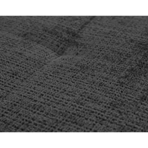 Rune - canapé panoramique d'angle droit 7 places en velours texturé - Gris Anthracite