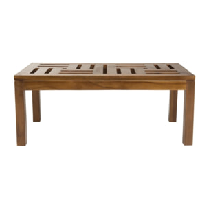 MAEVA - Table basse de jardin rectangulaire 100 x 50 cm en bois teck huilé