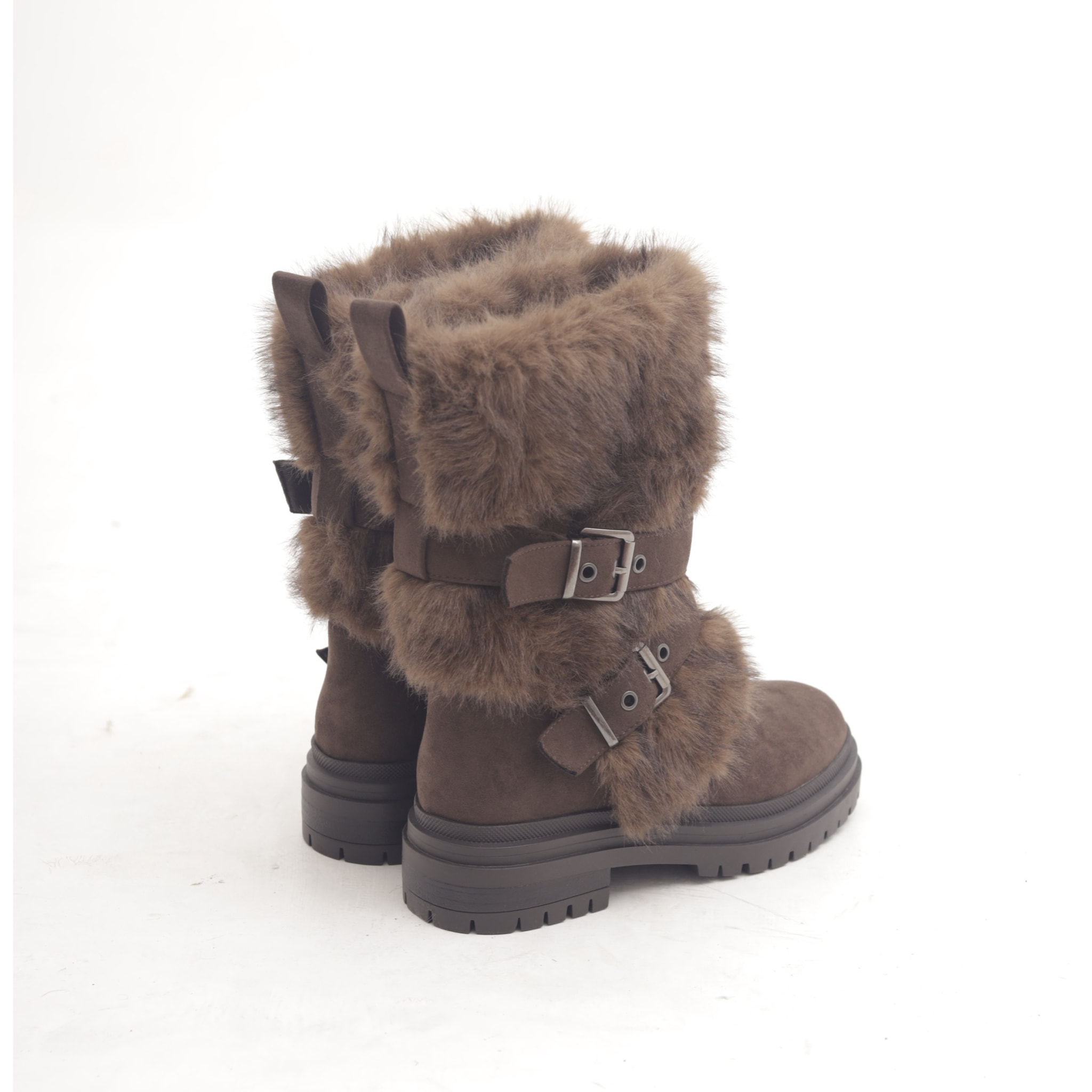 STIVALETTO FUR CINTURINI TESTA DI MORO