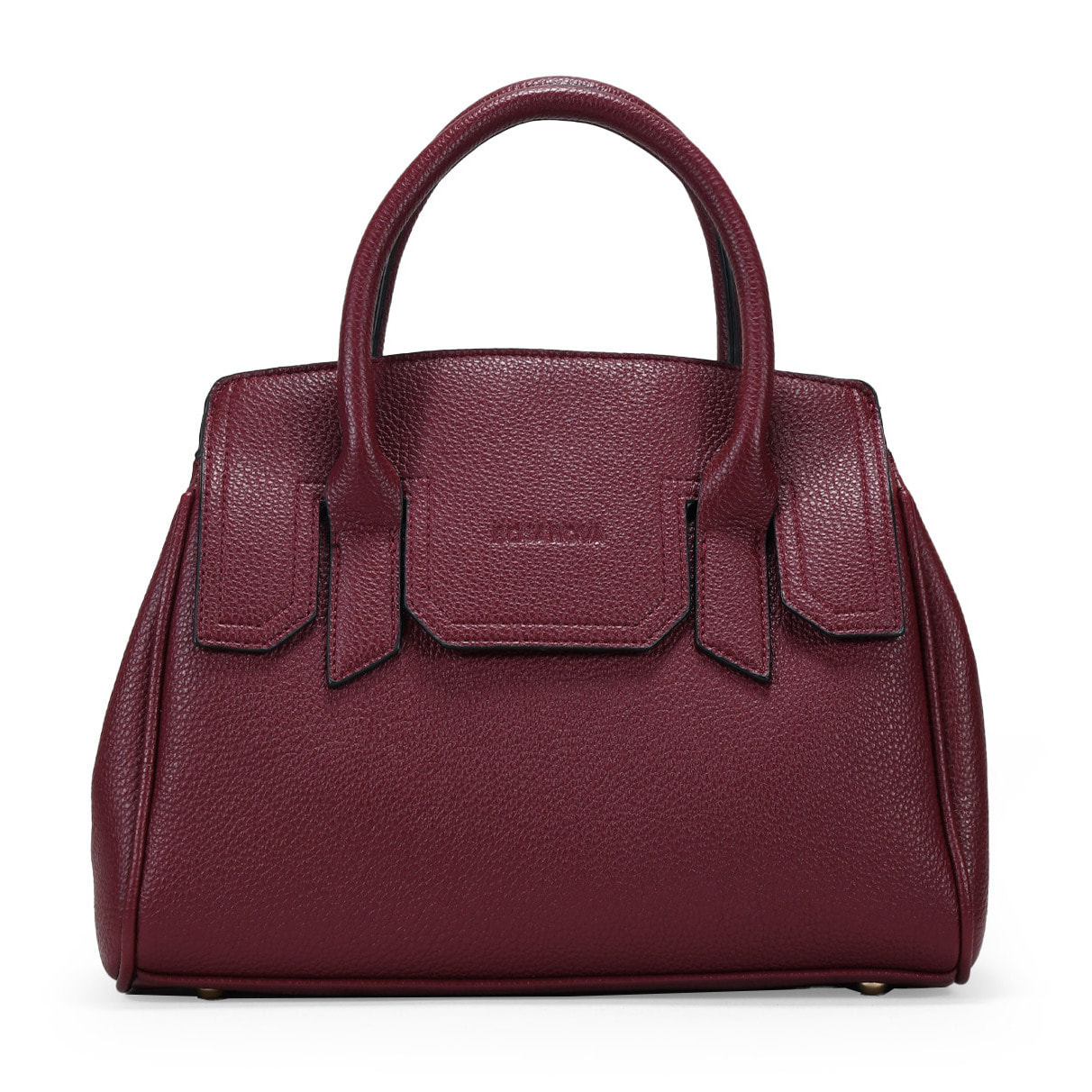 Bolso de mano burdeos con cierre de imán