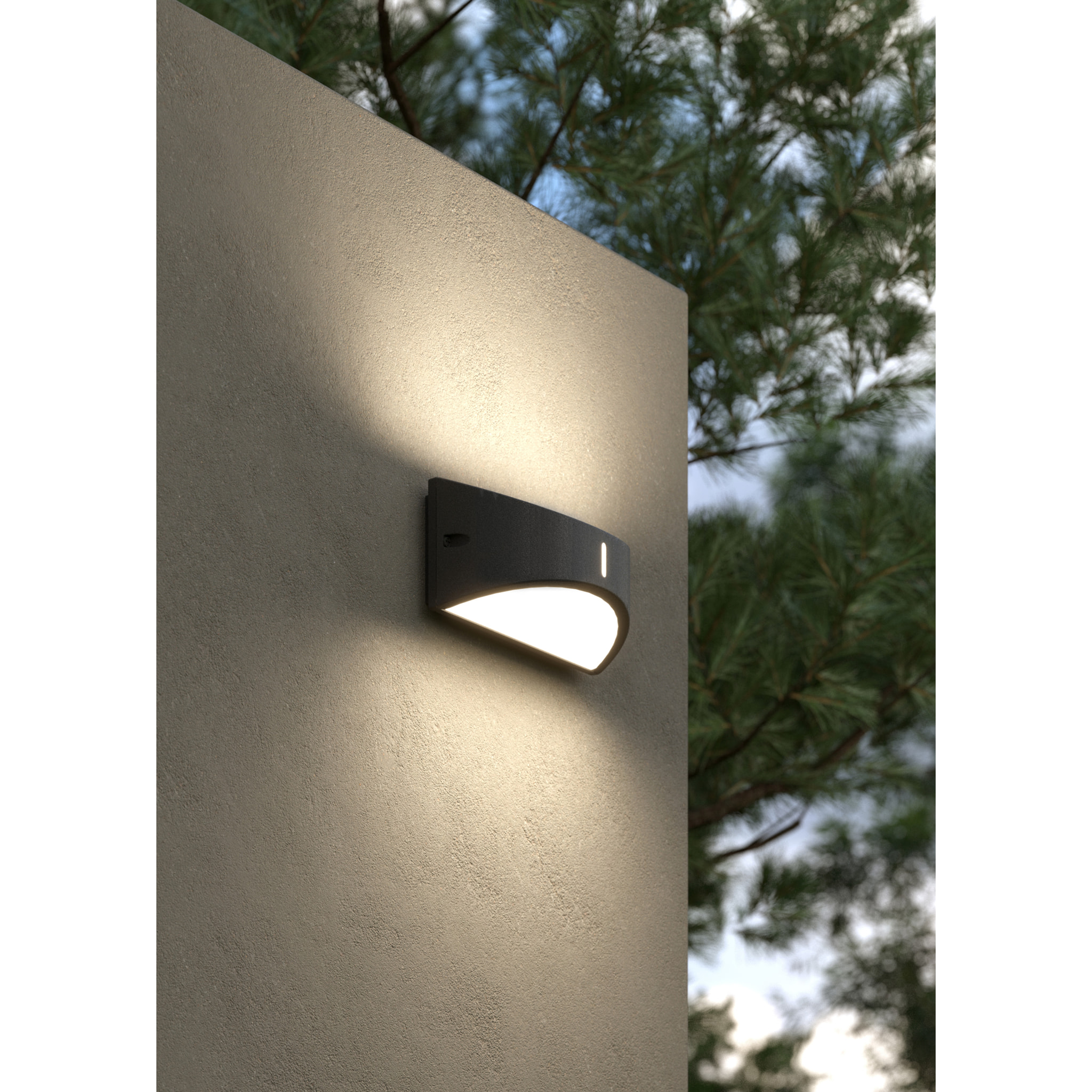 Forlight Aplique LED Negro Opal 4000K - Iluminación Moderna y Eficiente para el Hogar, Aluminio y Policarbonato, Diseño Elegante y Duradero