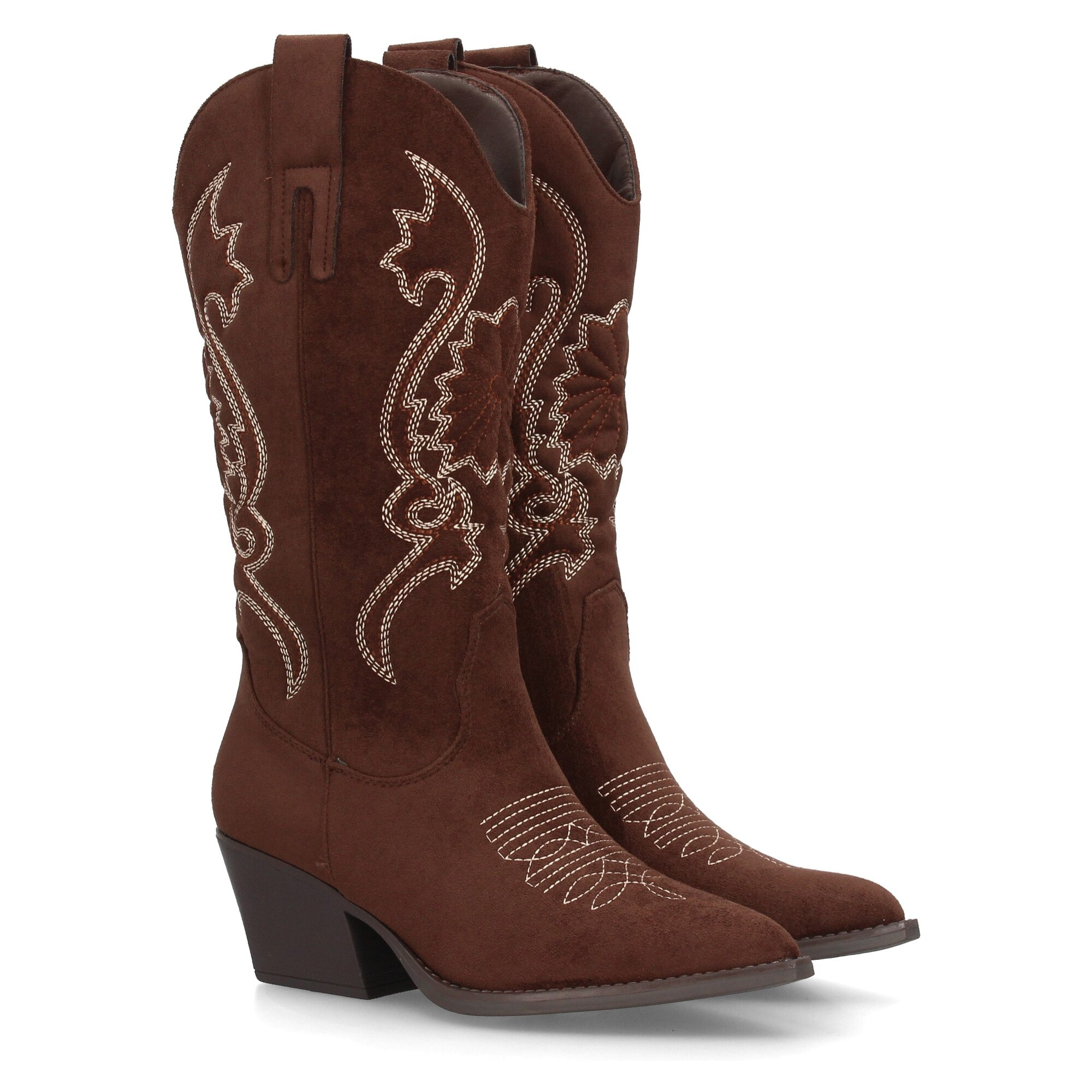 Bota cowboy de caña alta con bordados