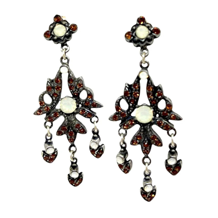 Pendiente largo multicristal Sw y plata 925 10µ T2