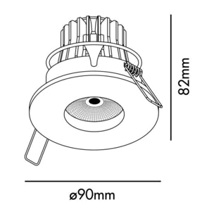 NUSA Incasso LED bianco