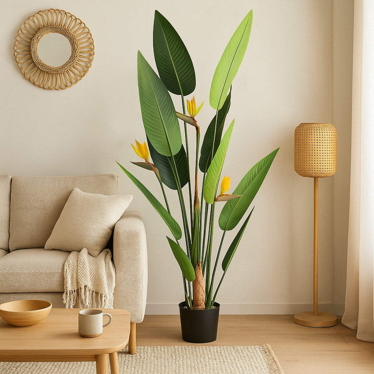 Planta Artificial Ave Del Paraiso Flor 185 Cm