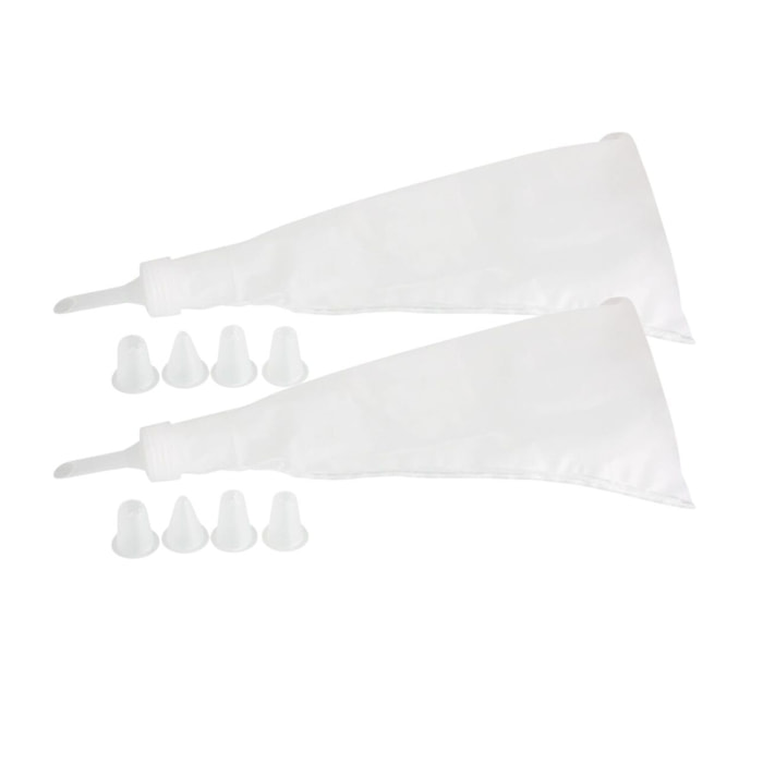 Ensemble de 2 Poches à douille et 10 embouts en plastique 28 cm Zenker Smart Pastry