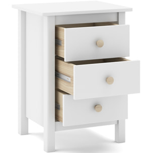 Table de chevet enfant 3 tiroirs en bois - MELVIN