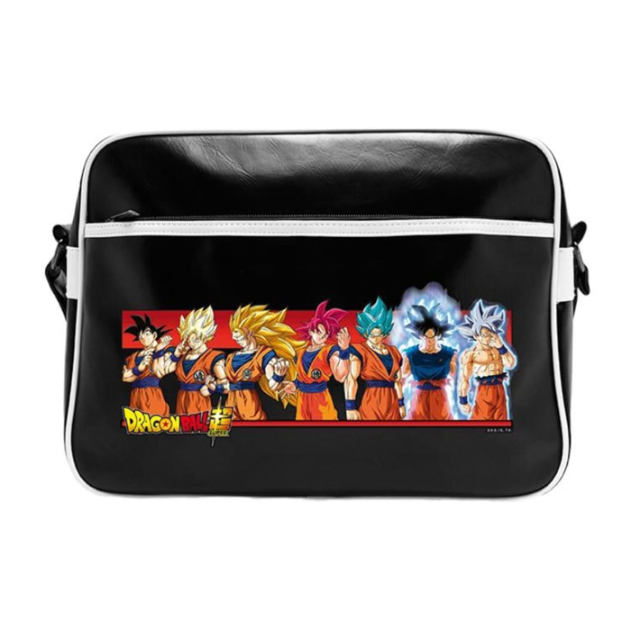 Dragon Ball Super - Borsa A Tracolla "Goku Transformazioni" Vinile 38 x 29 x 12,5 cm