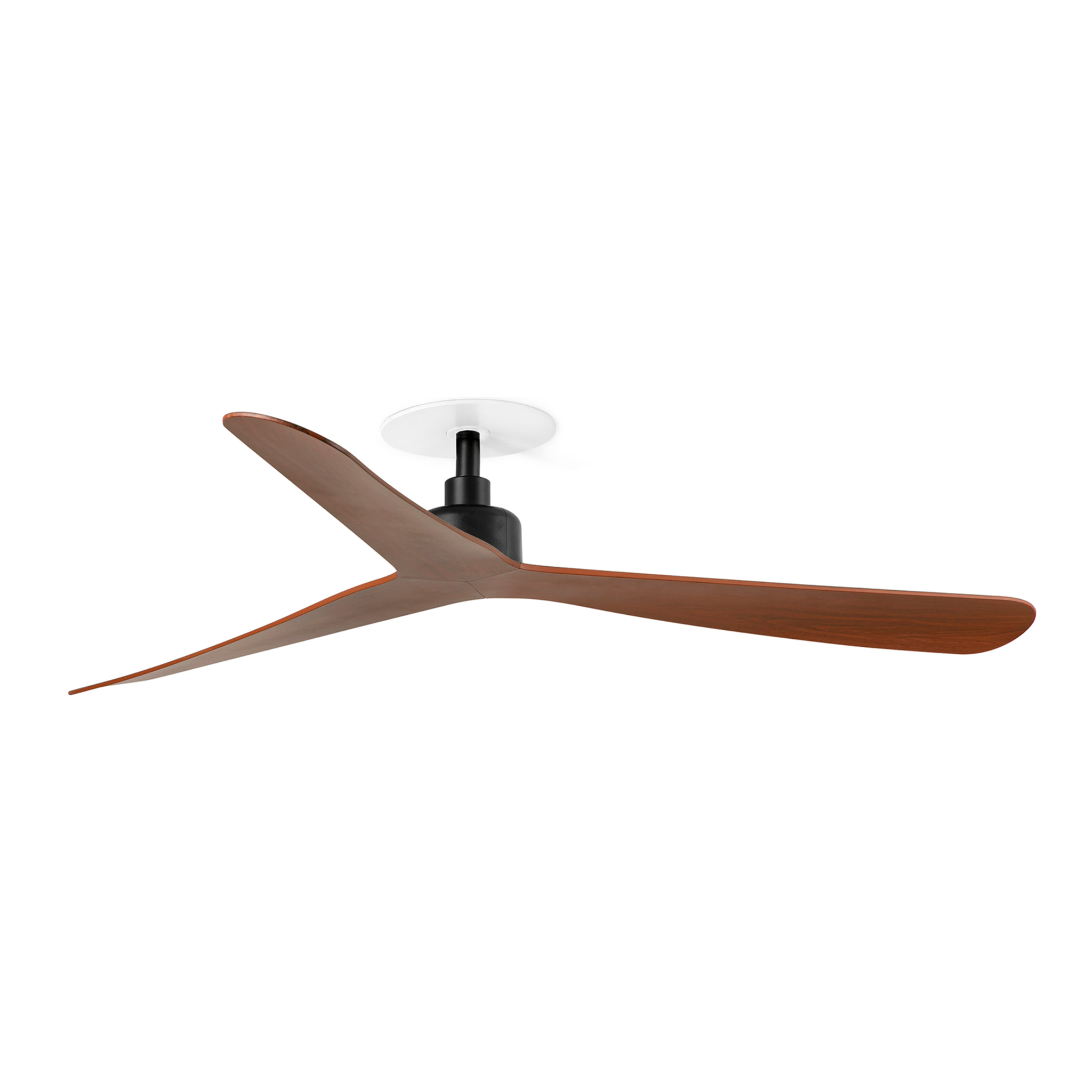 ROCKER RECESSED L Ventilador negro/nogal