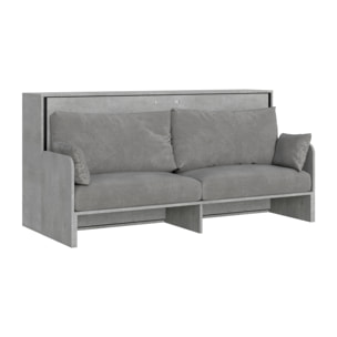 Lit escamotable horizontal 1 couchage 85 Kando Sofà avec matelas Gris Béton - ALESSIA 20