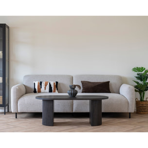 Oliva - table basse - effet bois - 120 cm - Noir