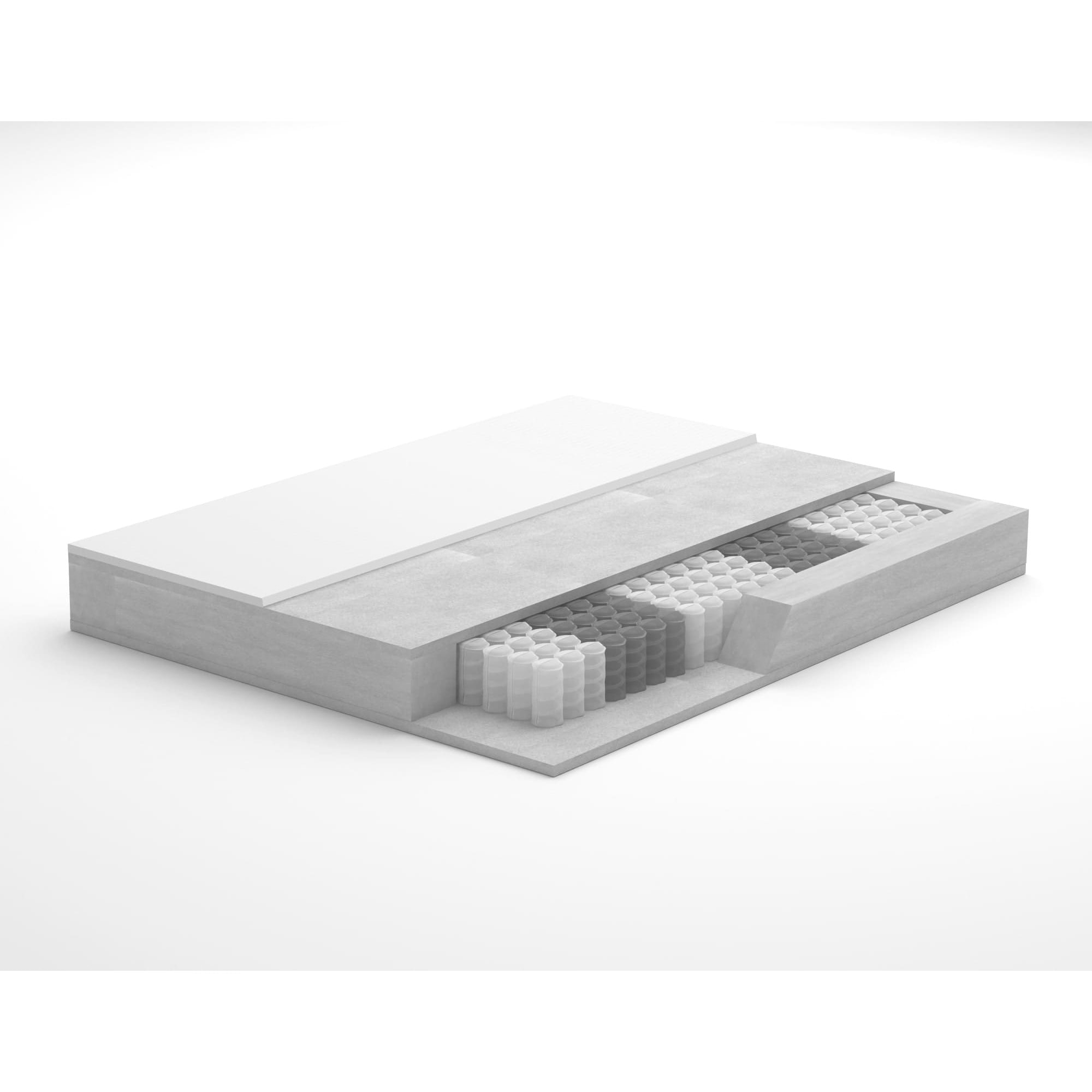 Materasso 800 molle insacchettate e memoryfoam,ergonomico 160x200x25 cm