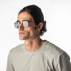 Gafas de sol PALO ALTO ATLANTA - De metal negro mate / Plana ahumada