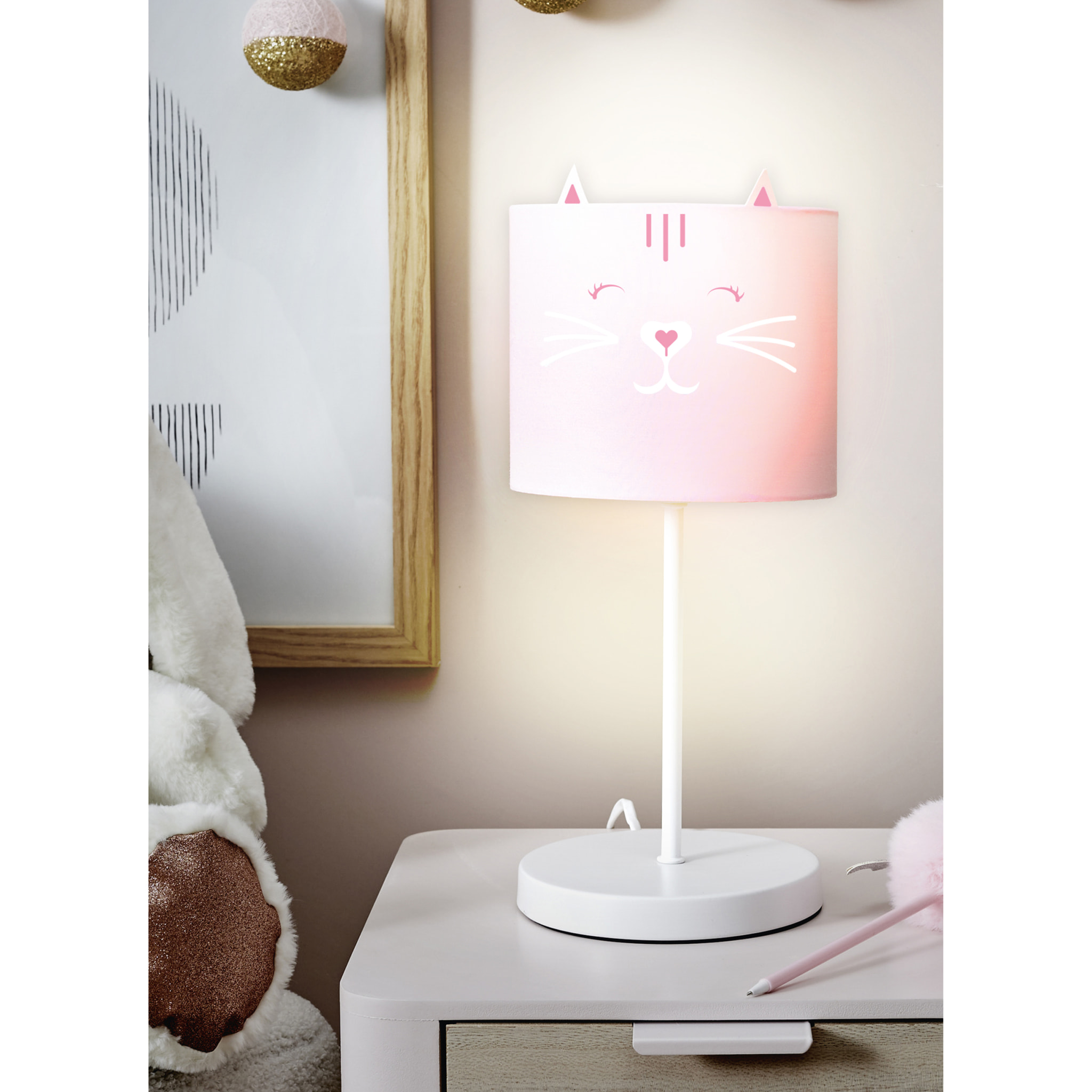 Lampe De Chevet Enfant Chat Et Ours
