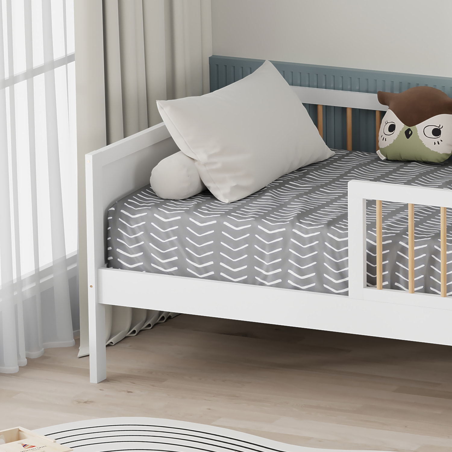 Lit pour enfant 190x90cm blanc ADAM