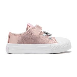 Zapatillas De  Bebé Lona Rosa