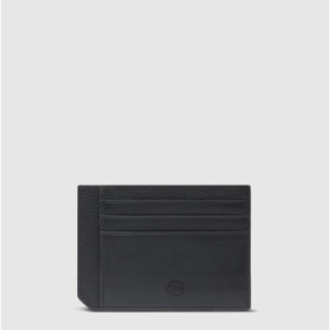 Piquadro Portacarte di credito sottile in pelle, schermato con protezione RFID