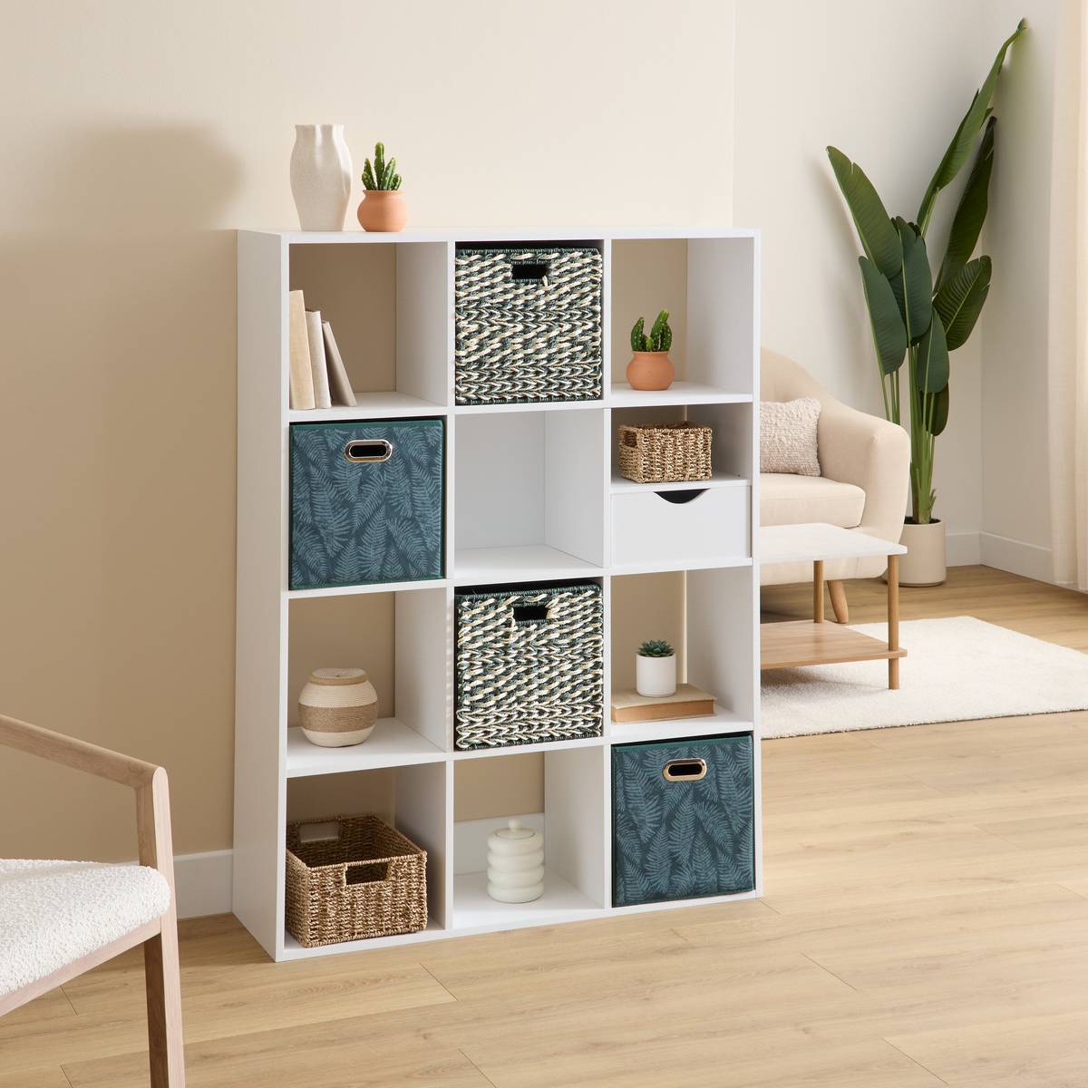 Étagère Mix'N Modul 12 cases rectangulaire blanc