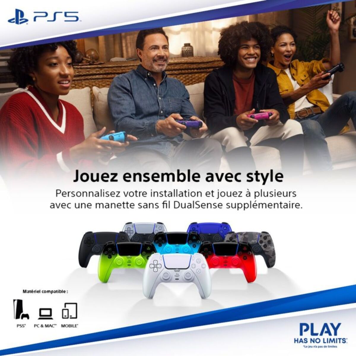 Manette SONY DUALSENSE BLANCHE PS5 V3
