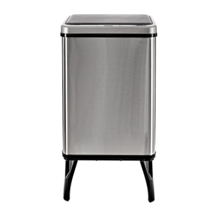 Well home - cubo de basura inteligente con apertura automática y contacto manual de 40l, 35,5x26x71,5cm color gris.
