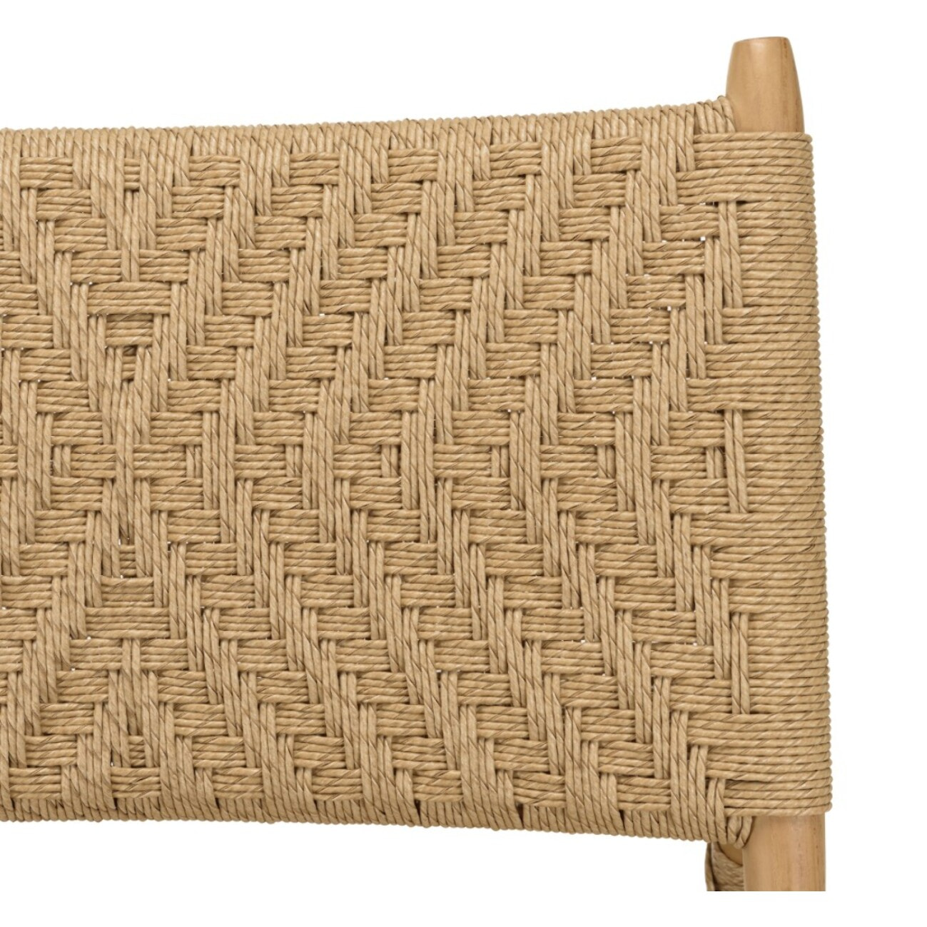 VALERIA - Lot de 2 fauteuils lounge jardin teck rotin synthétique relief