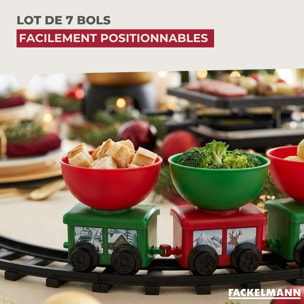Décoration de Noël Train de table pour apéritif, fondue savoyarde Fackelmann