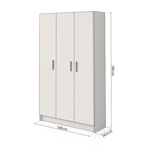 Armario Multi Useful SH 110 3 Puertas Blanco Roto