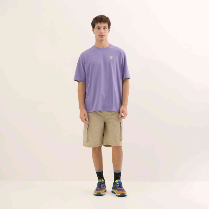 Camiseta Estilo Urbano Oversize Algodón Orgánico Lavanda STREETWEAR T-SHIRT LAVANDA