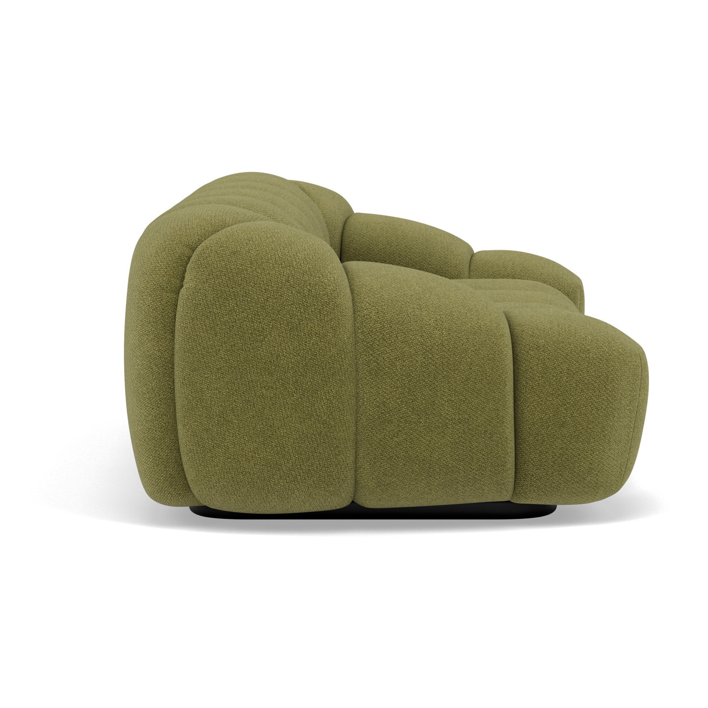 Ava - canapé 3 places bubble en velours texturé - Vert