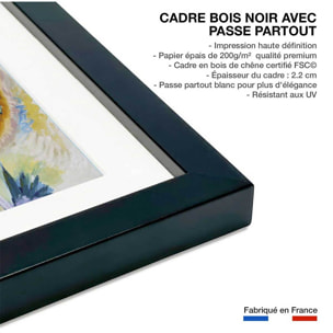 Poster Improvisation Klamm - Wassily Kandinsky Affiche sous cadre noir