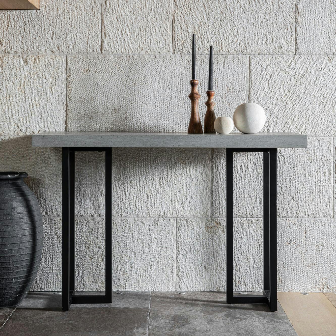 Console design 120 cm aspect béton KINGSTON