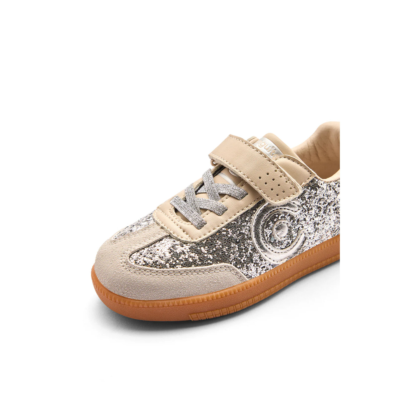 Zapatillas Bajas de Niña con Estampado Plateado