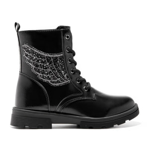 Botines de Niña Unicornio Cordones Negro